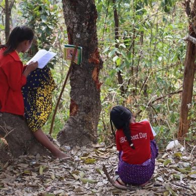 In some parts of Myanmar teachers and students regularly hide in the forest for days to attend school