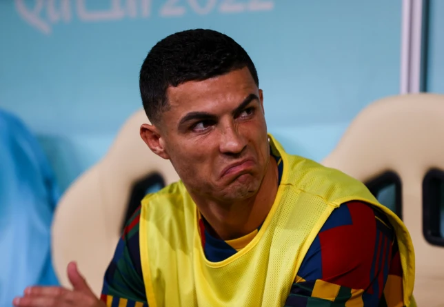 Portuguese superstar Cristiano Ronaldo sheds tears as Morocco shatters his World Cup dream