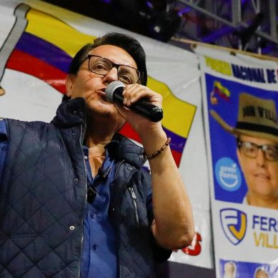 Ecuadorian drug lords assassinate a presidential candidate who spoke against graft, narcotics