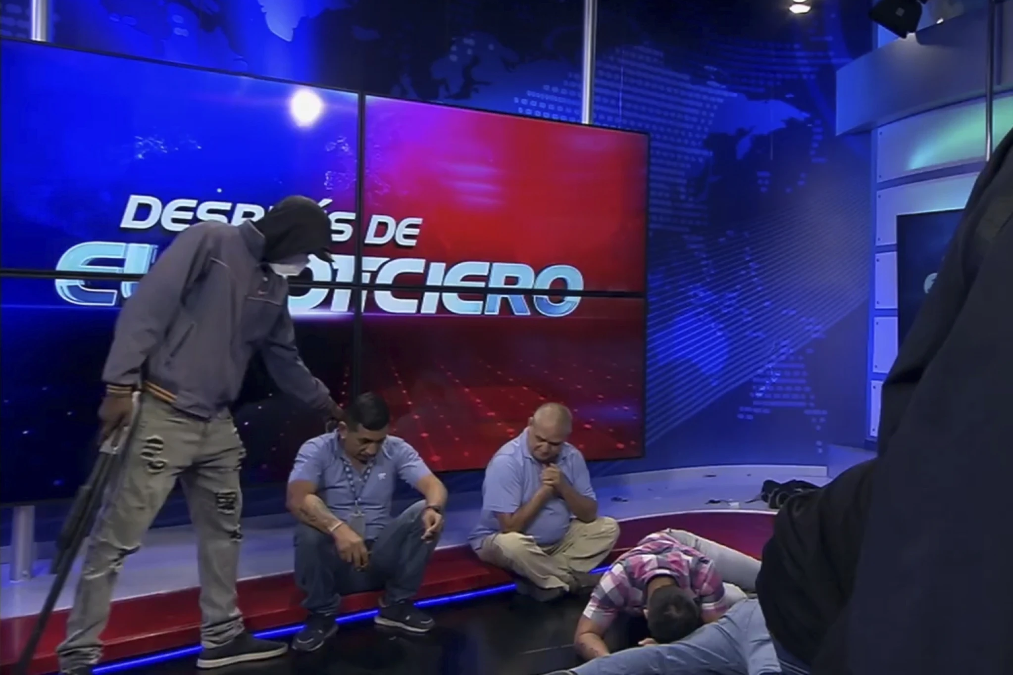 Armed men storm an Ecuador TV studio during a live broadcast as attacks in the country escalate