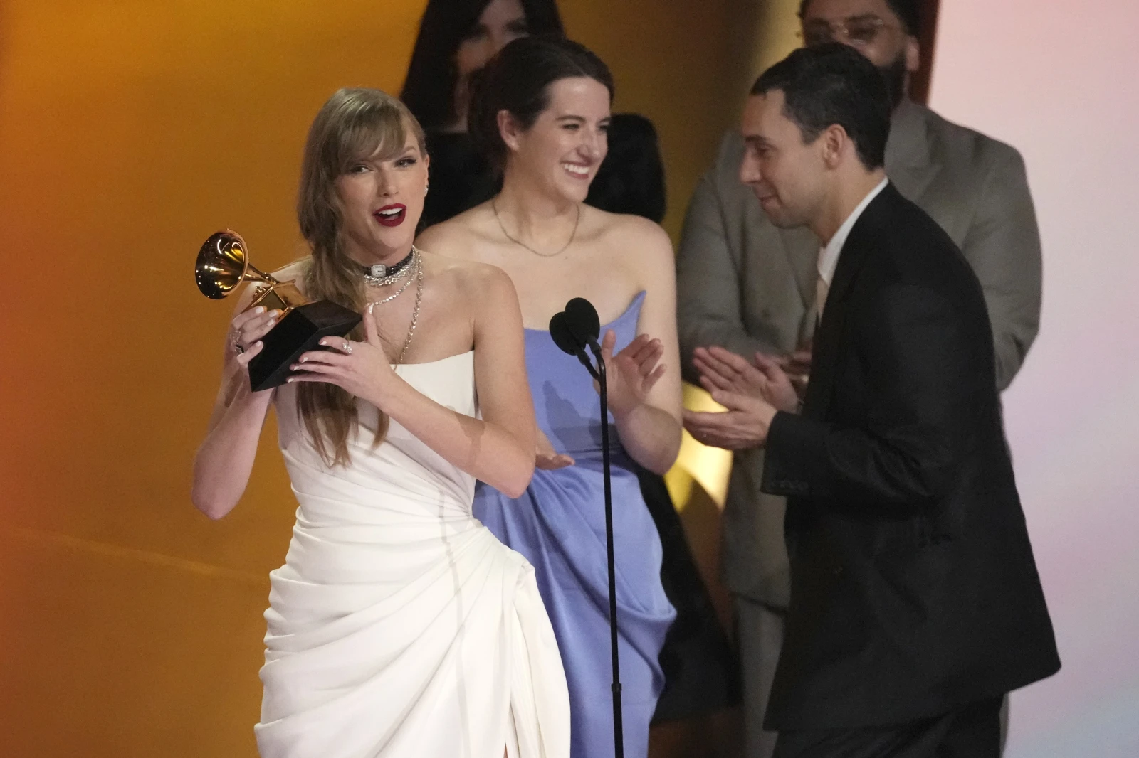 Taylor Swift takes Grammy Award for ‘Midnights’ and with it makes history with fourth album of year win