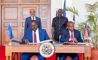 Reciprocal arrangement: Kenya, Haiti sign agreement allowing police deployment