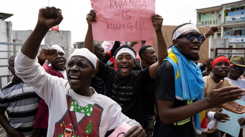 Mourners in eastern Congo blame Rwanda-backed rebels for attack, accuse Kigali of complicity