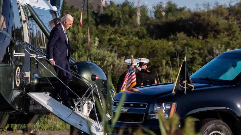 Opinion poll places Biden slightly ahead of Trump, who on Thursday was convicted of 34 crimes