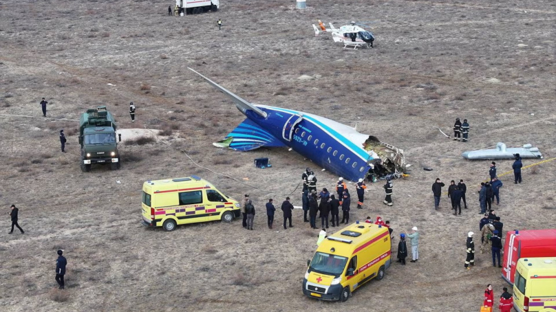 Passenger plane flying to Russia from Azerbaijan crashes in Kazakhstan, many feared dead
