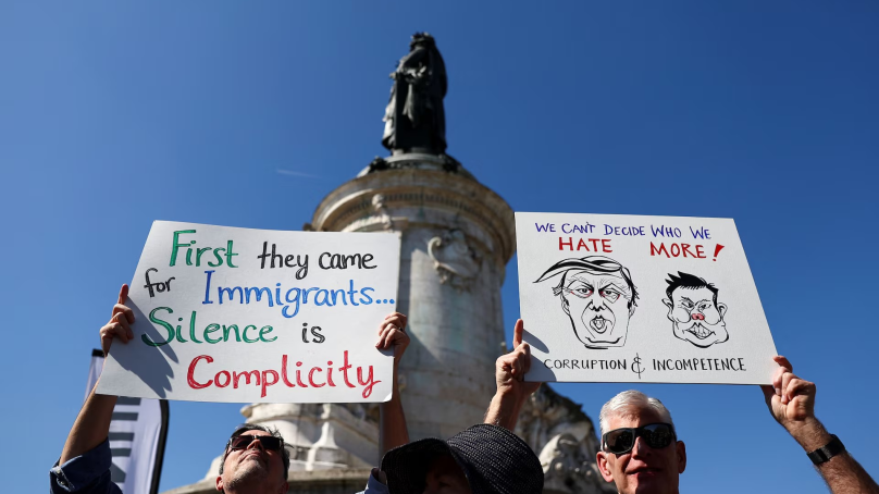 Hundreds of protesters in European cities slam US President Trump and his advisor Elon Musk