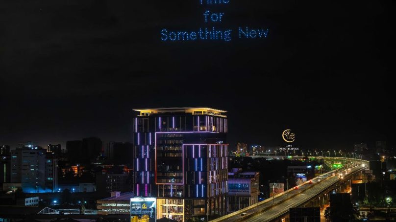 A fusion of science, art and entertainment up in the skies as 300 drones ‘invade’ Nairobi