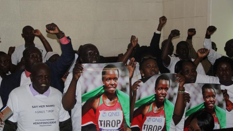 Relatives of slain marathoner Agnes Tirop, human rights activists protest hearing delays