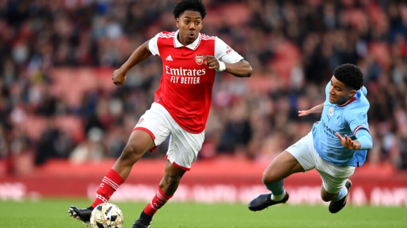 After signing bumper deal Arsenal’s teenage fullback Myles Lewis-Skelly reveals ‘mamba mentality’ that endears him to fans, team manager