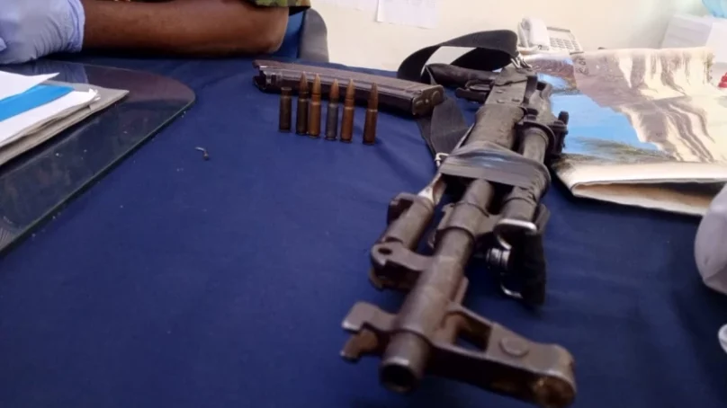 Day after recovering pistol stolen from security officer police in Kisumu foil armed robbery in, recover AK-47 rifle
