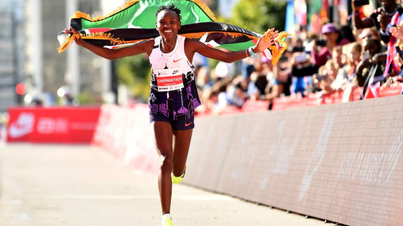 Kenyan world record holder Chepngetich slapping with four-year ban for doping, she’ll retain her record