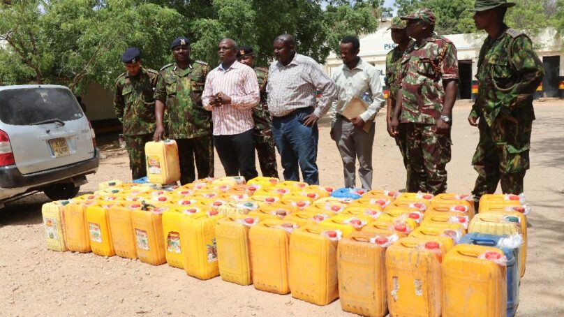 Police in Garissa impound 1,200 litres of contraband fuel smuggled from Somalia