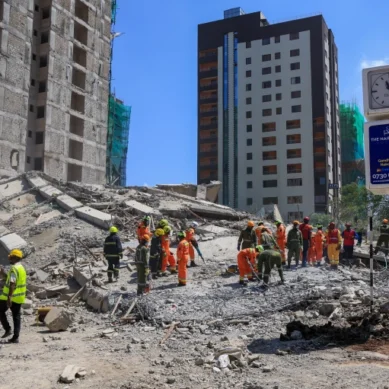16-storey building under construction collapses in Kenyan capital, Nairobi, 4 people feared dead