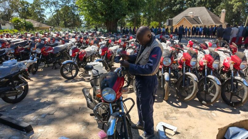 Turkana governor donates 120 motorbikes to bishops and pastors in border counties in north-western Kenya