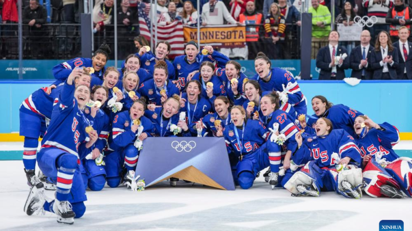 US women’s ice hockey team wins third Olympic gold after overcoming Canada in extra-time