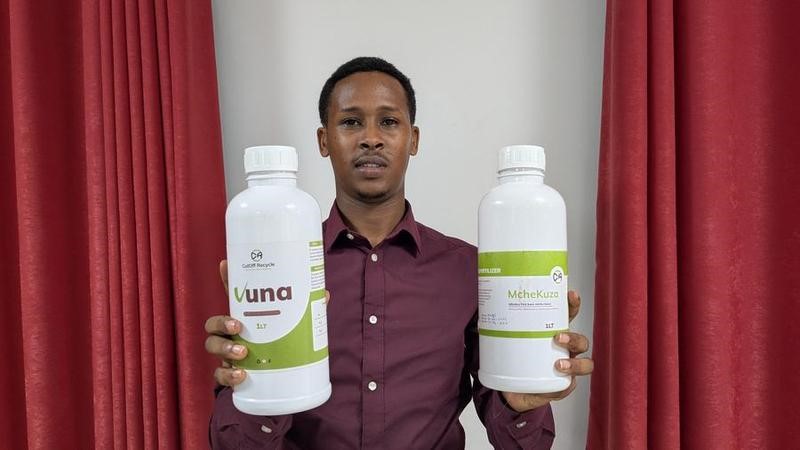 Young Tanzanian inventor defies cultural taboos to start manufacturing fertiliser from human hair