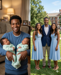 Strength of  a father: My wife walked out and left me to raise our blind twin babies alone; 18 years later the twins dumped her