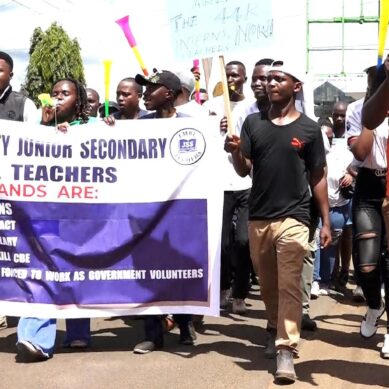 Over 700 intern teachers in Embu protest delayed absorption by TSC on permanent and pensionable terms