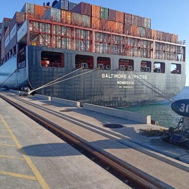 Largest ever ship to dock on any eastern Africa seaport lands at Lamu Port on Kenyan coast
