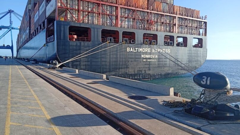 Largest ever ship to dock on any eastern Africa seaport lands at Lamu Port on Kenyan coast