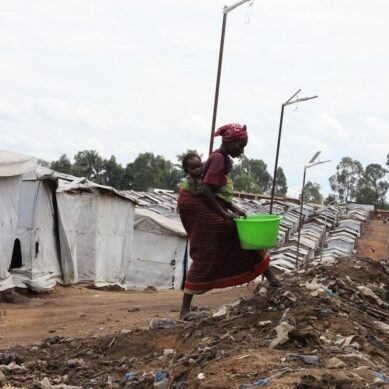 In eastern Congo’s displacement camp, risks exacerbated by dry taps and crowded shelters