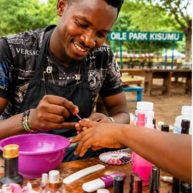 Beauty and the beast: How Kisumu male nail artist overcame cultural and social hang-ups to maintain steady stream of female clients