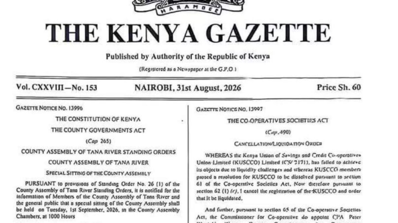 Giant co-operatives union, KUSCCO, ordered into liquidation weighed down by $131 million liabilities