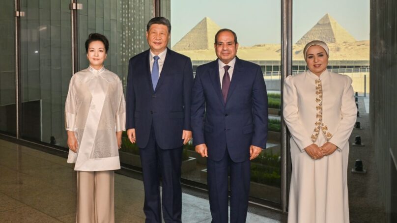 President Xi, wife Peng Liyuan and their host Fattah El-Sisi visit Grand Egyptian Museum